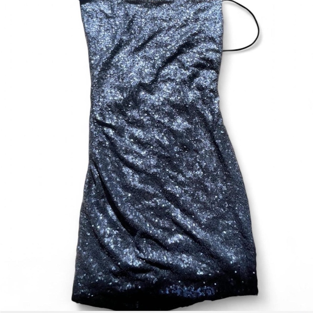 Elegant Blue Sequin Dress - Picture 4 of 5